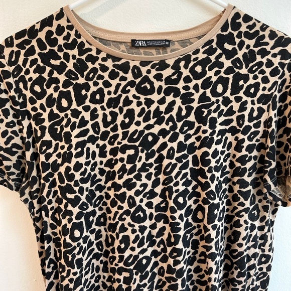 Zara women’s leopard tee medium - Picture 3 of 5